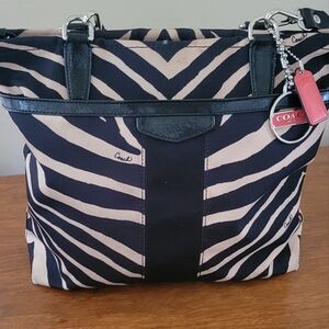 Coach purse-zebra print